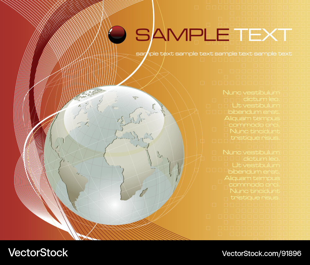 Rotating Globe with Abstract Background Vector Image