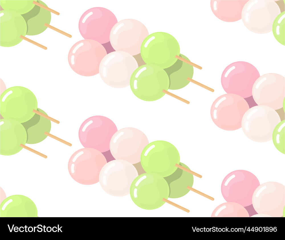 Seamless pattern background with dango japanese Seamless pattern background with dango japanese vector image