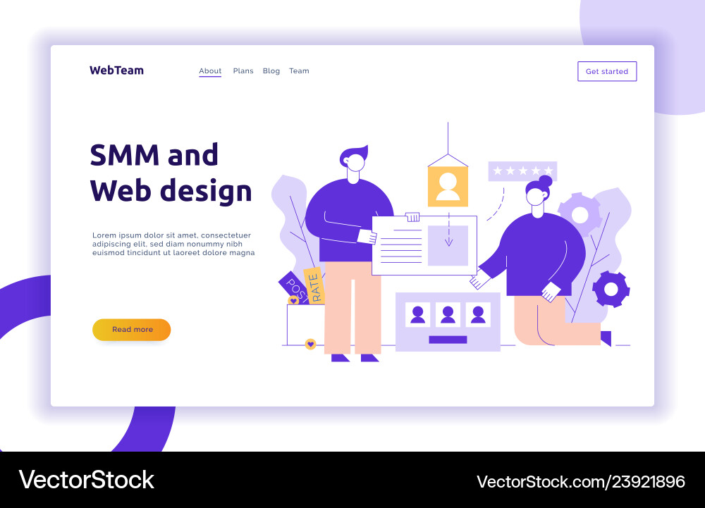 Website creation process design Website creation process design vector image