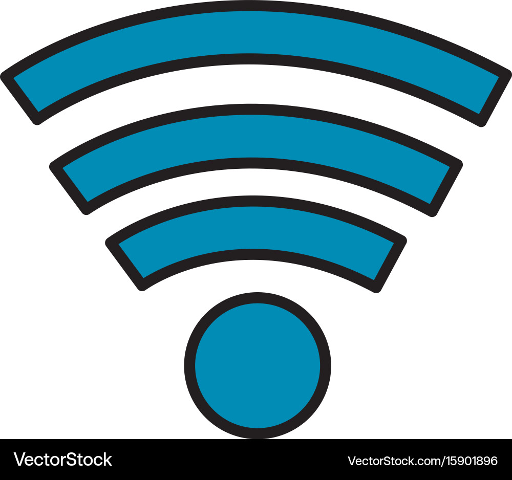 Wifi technology to connect in the digital network vector image