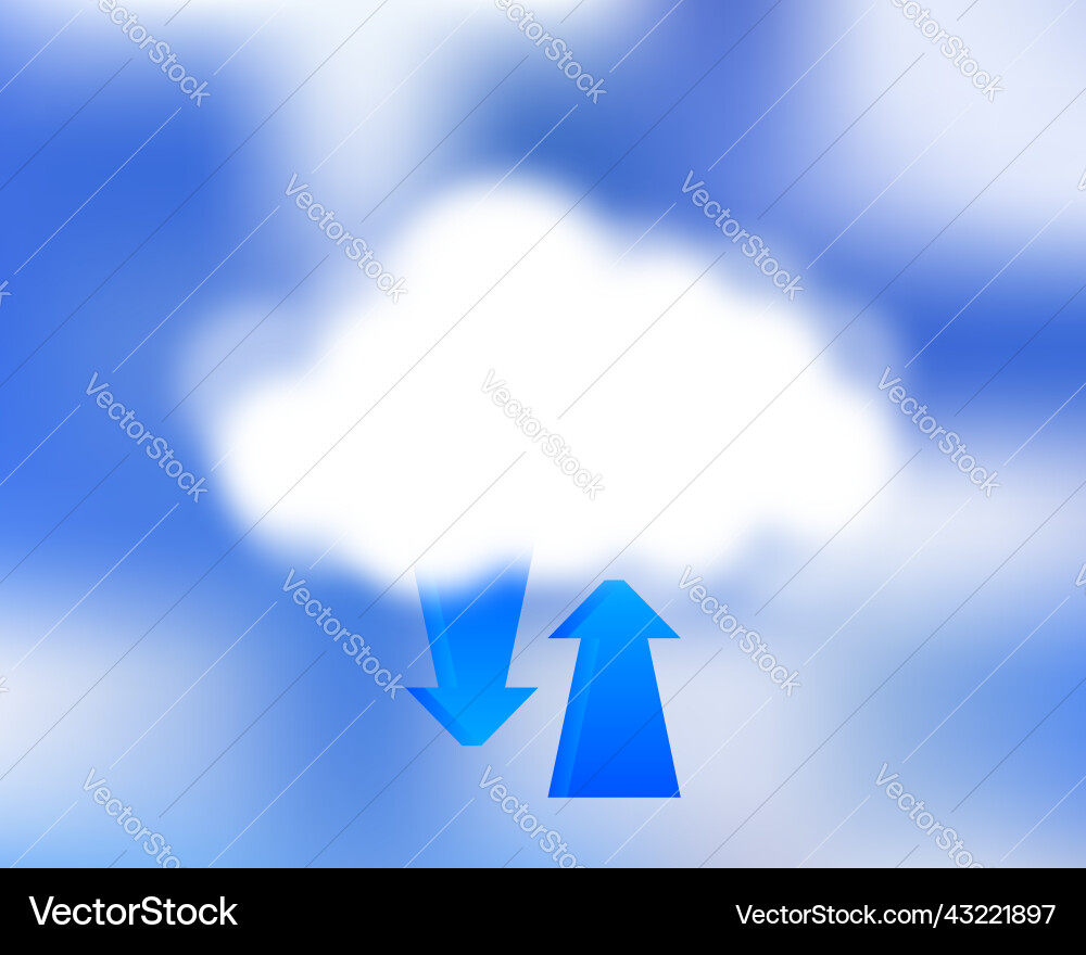 Cloud data computing storage technology Cloud data computing storage technology vector image