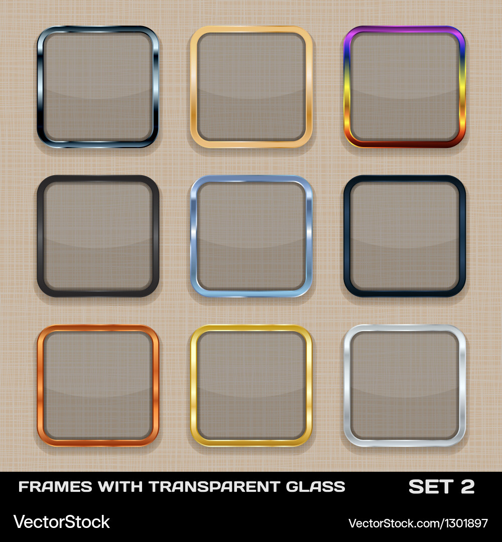 Colorful App Icon Buttons vector image