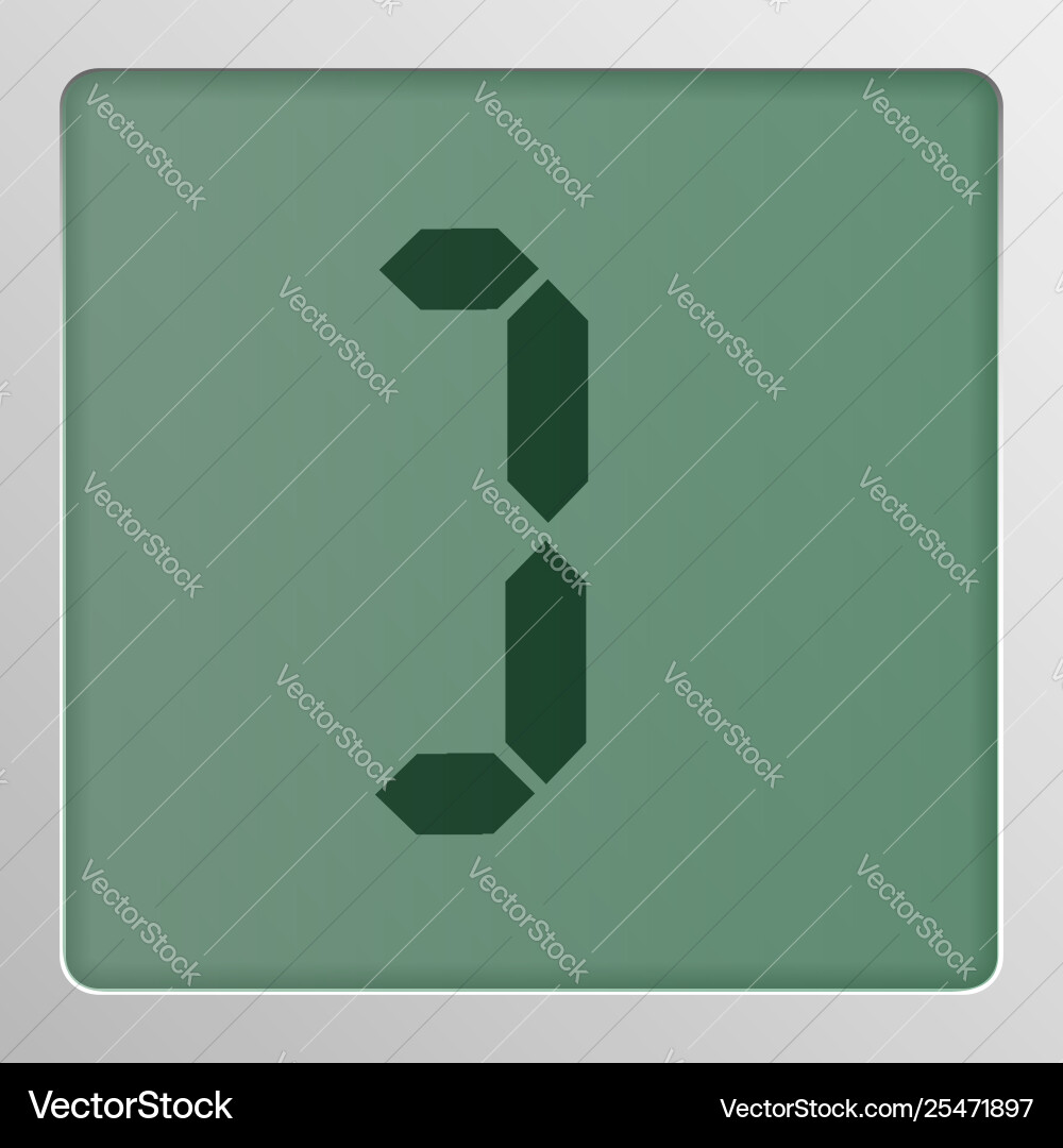 Digital character set typeface on a screen Digital character set typeface on a screen vector image