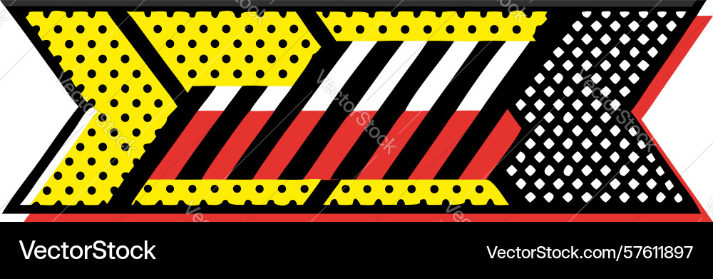 Futuristic pixelated chevron arrow design element vector image