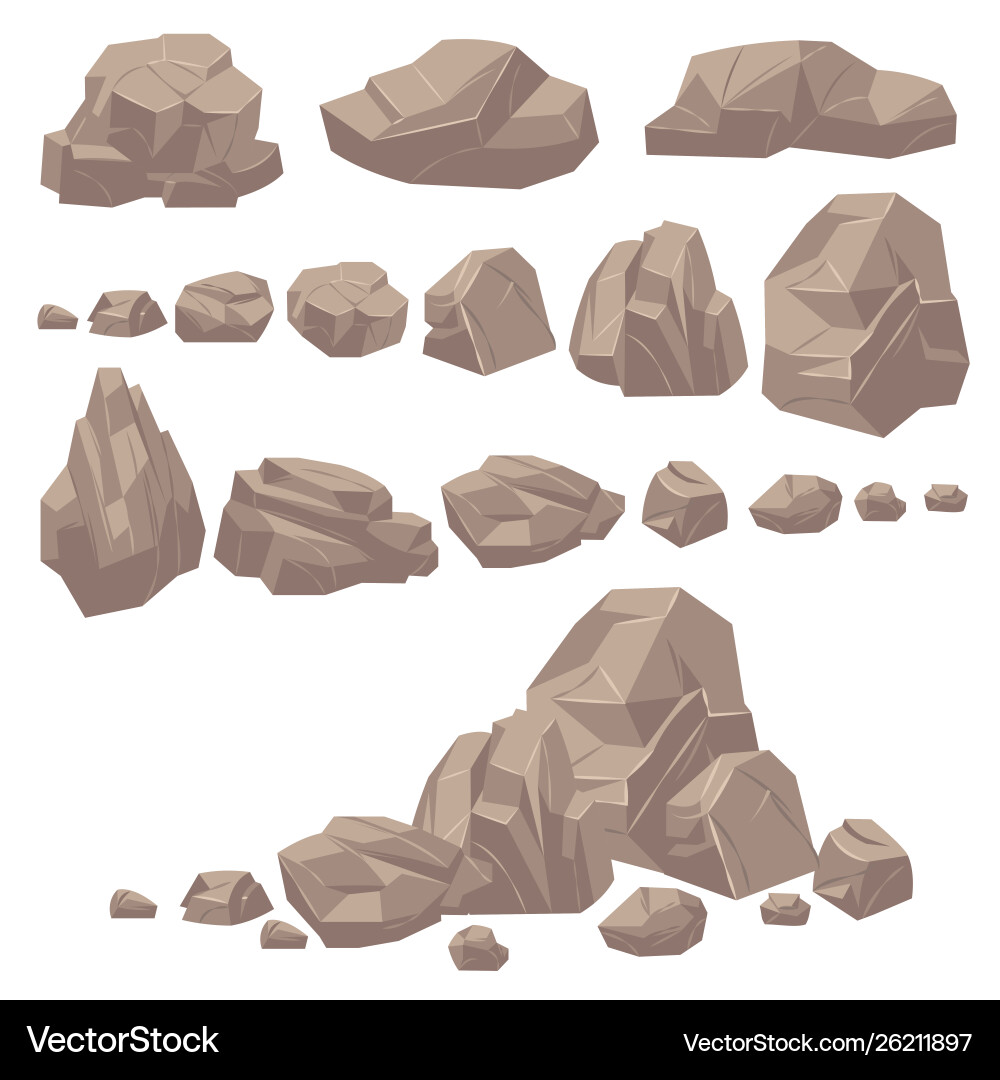Isometric Stones Vector Images Over 13 000