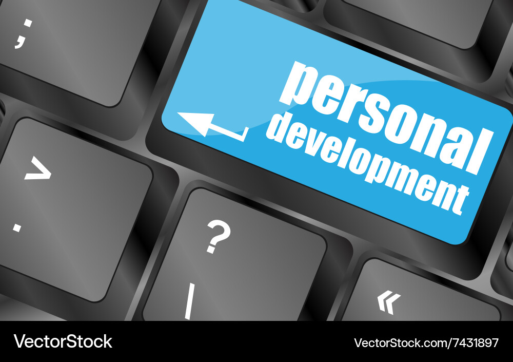Keyboard key with enter button personal vector image