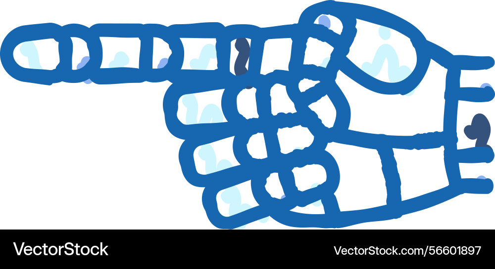 Pointer robot hand gesture icon doodle Pointer robot hand gesture icon doodle vector image