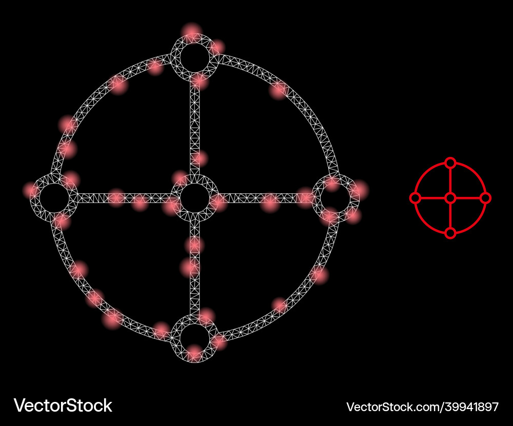 Polygonal wire frame mesh round grid structure Polygonal wire frame mesh round grid structure vector image
