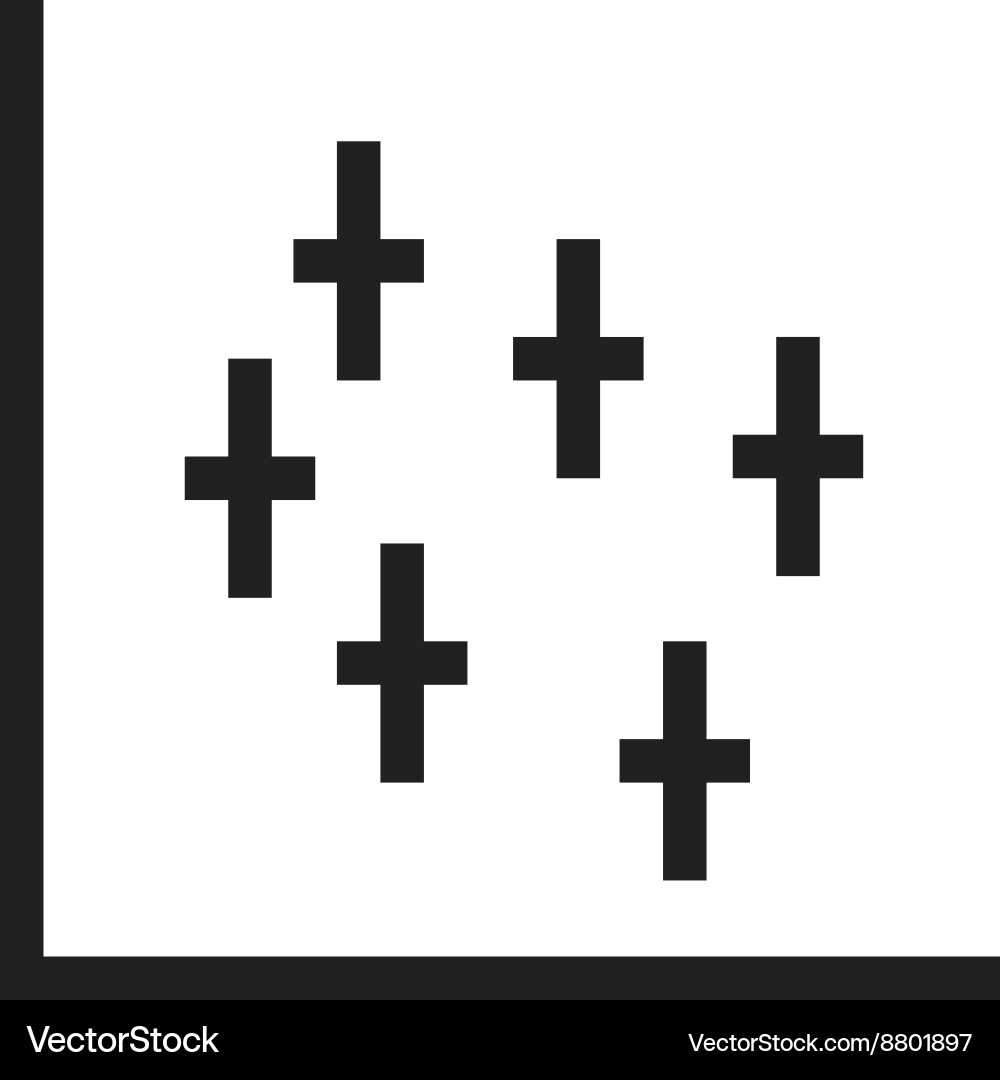 Scatter plot ii vector image