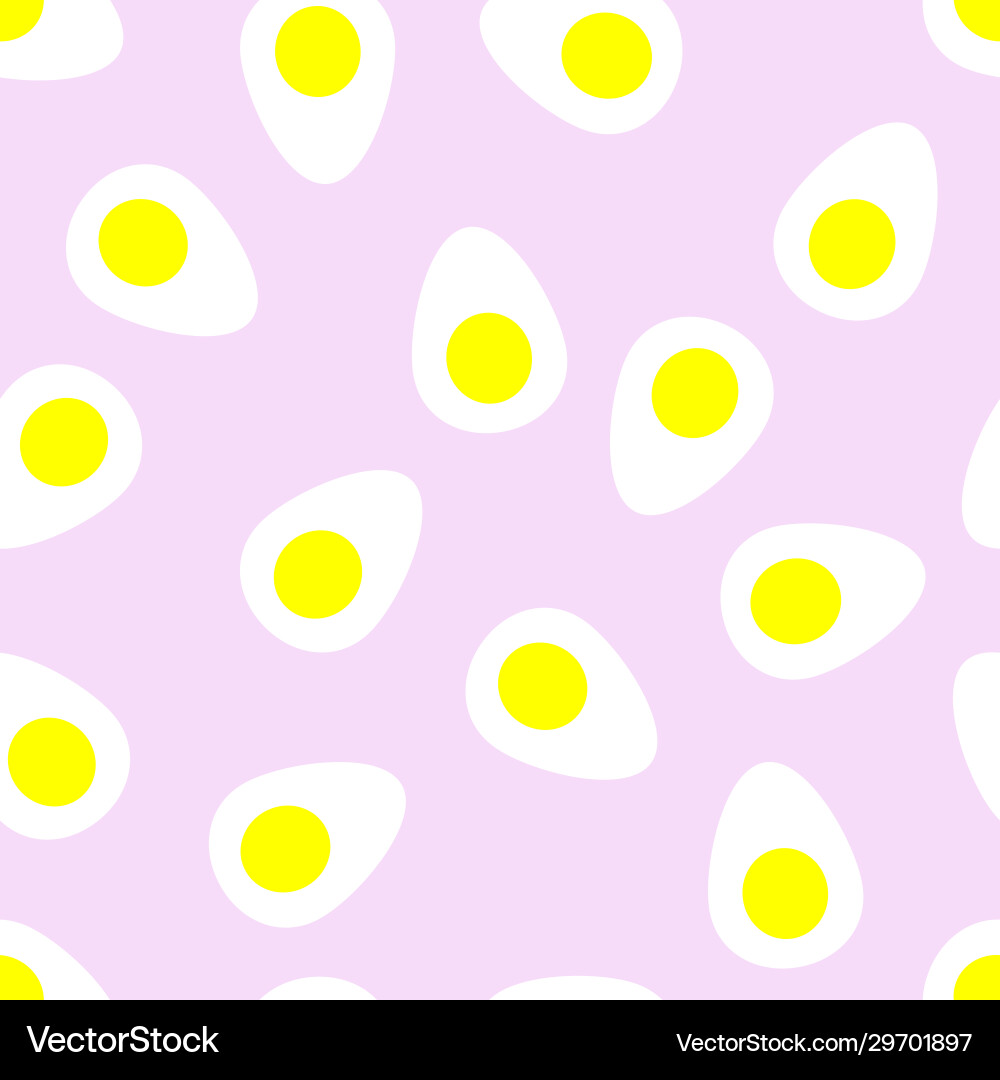 Seamless pattern with sliced boiled eggs Seamless pattern with sliced boiled eggs vector image