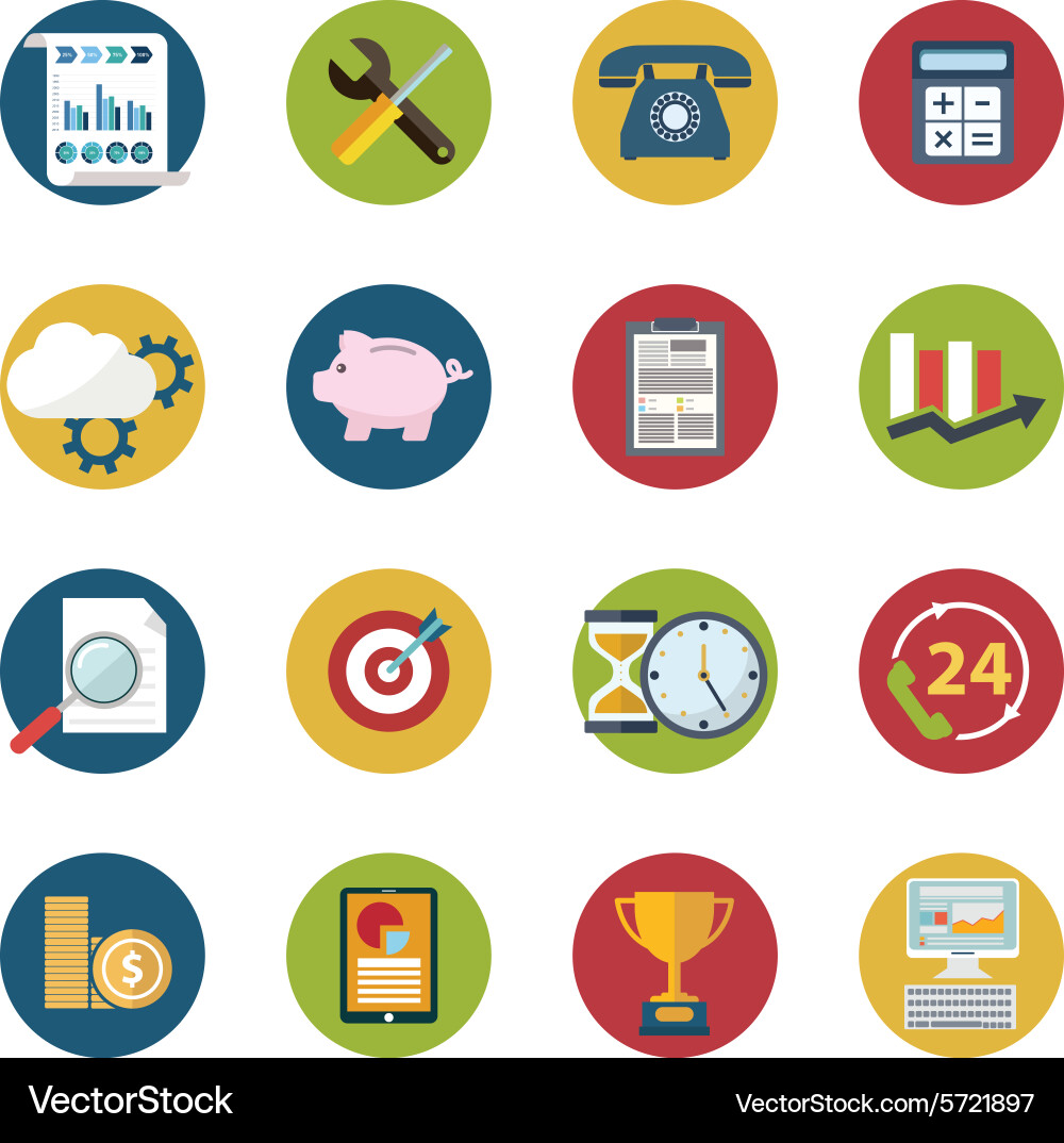 Web design objects delivery business office vector image