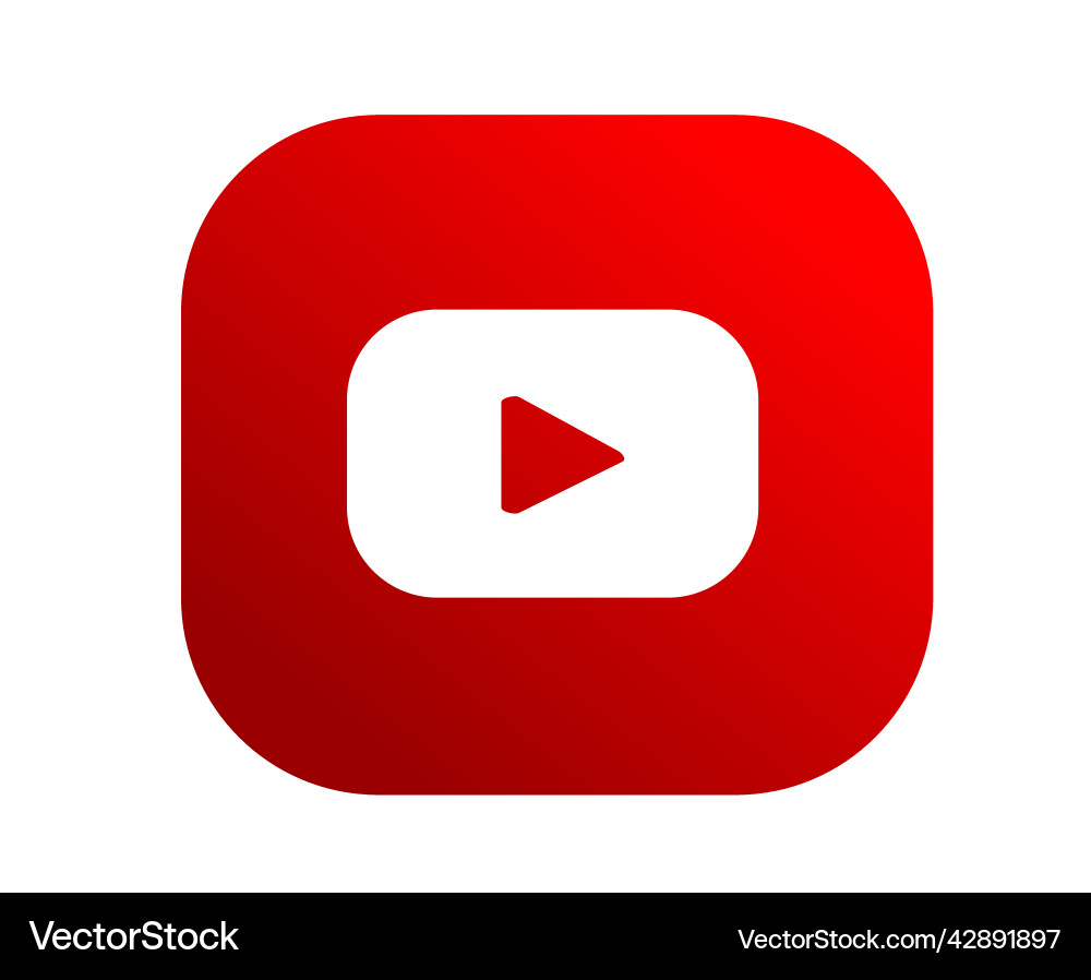 Youtube social media icon abstrakt symbol Vektorbild