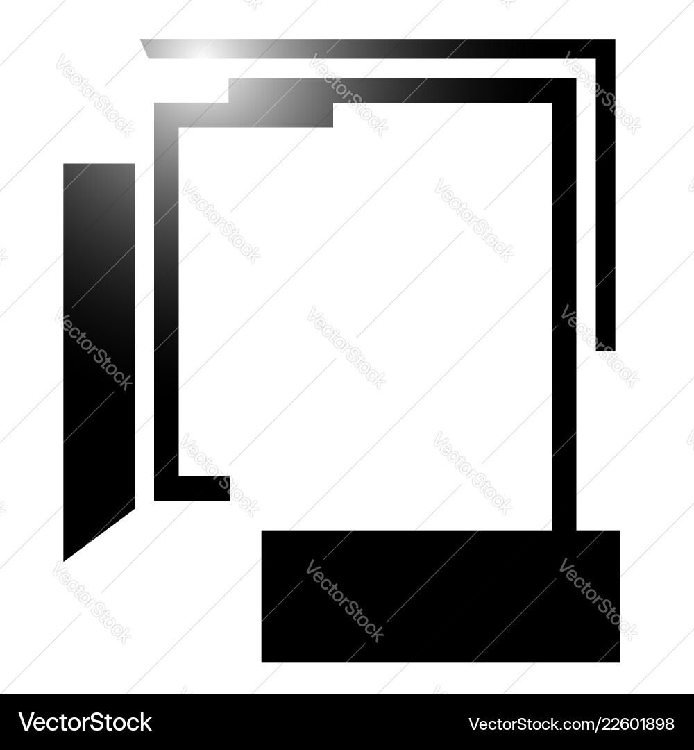 Abstract angular edgy shape on white art Vector Image