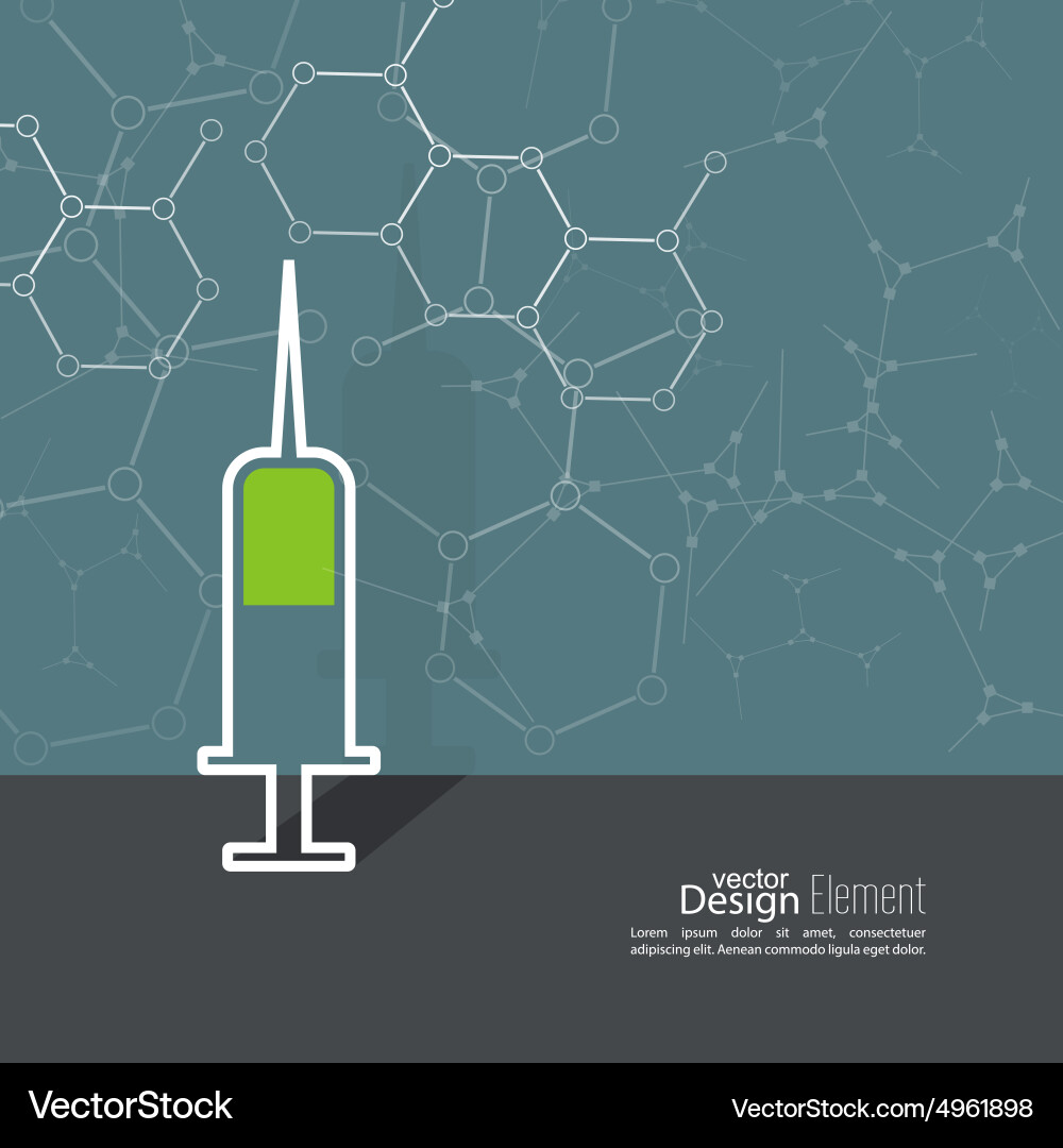 Abstract background with dna molecule structure vector image