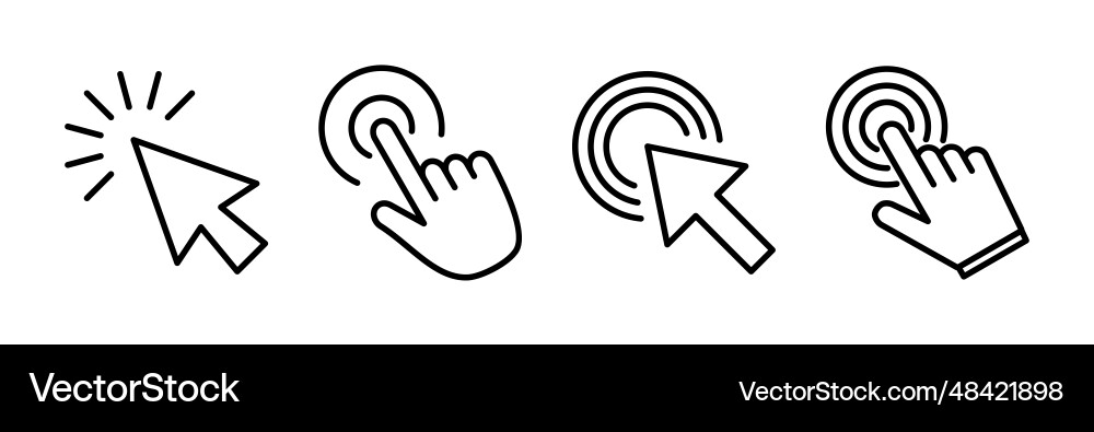 Click icon cursor pointer sign vector image