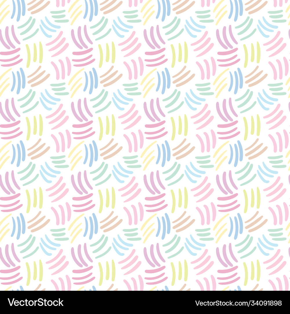 Colorful doodles seamless repeat pattern design vector image