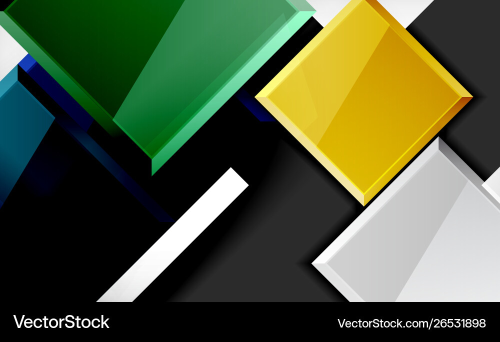 Colorful square and rectangle blocks background Vector Image
