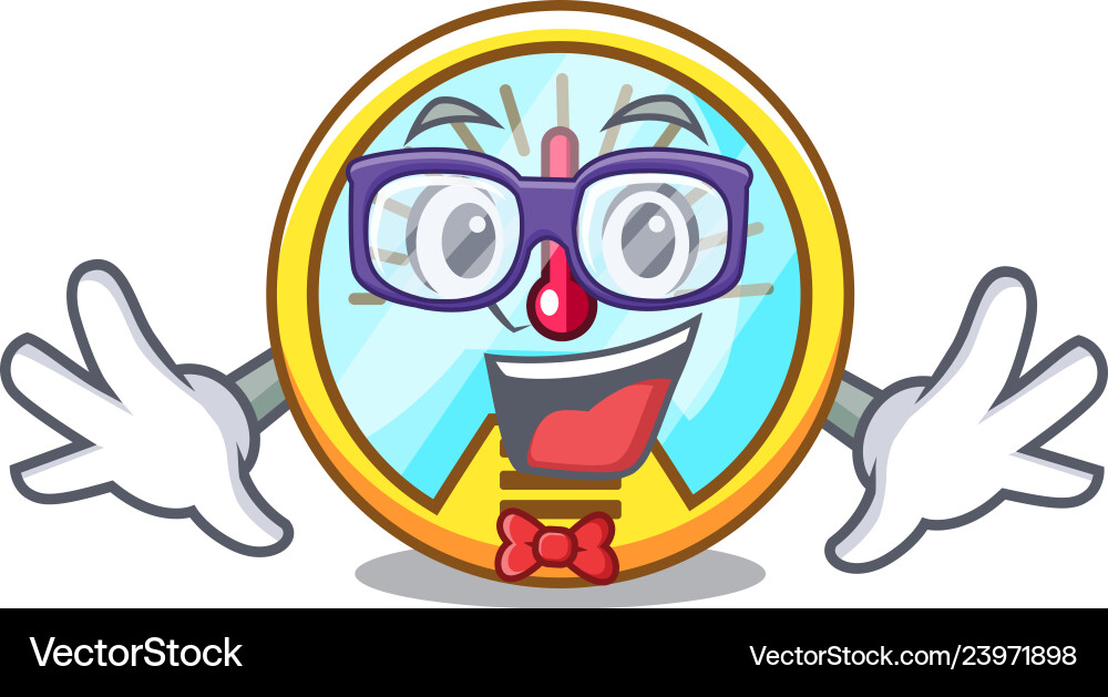 Geek speedometer is displayed in character car Geek speedometer is displayed in character car vector image