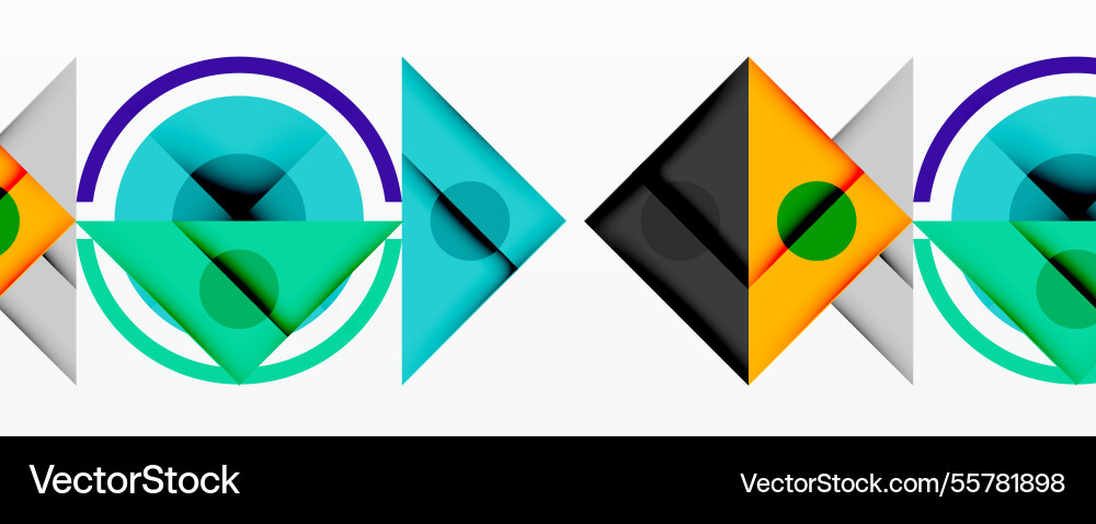 Geometric abstract design with layered triangles Vector Image