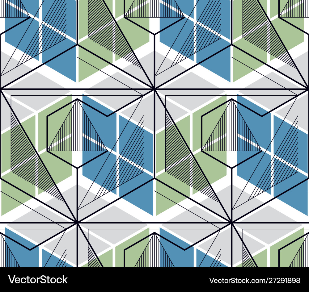 Geometric cubes abstract seamless pattern 3d Geometric cubes abstract seamless pattern 3d vector image