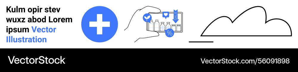 Hand using mobile app with data graphs cloud Hand using mobile app with data graphs cloud vector image