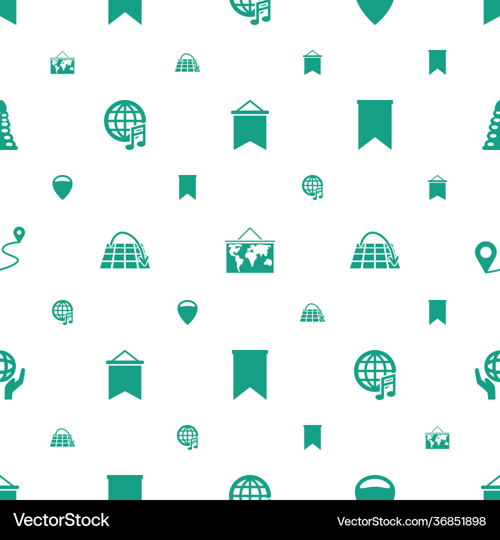 Map icons pattern seamless white background Vector Image