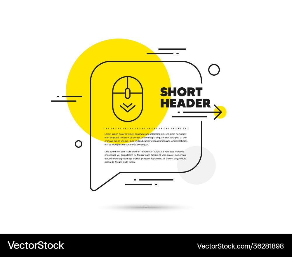 Scroll down mouse line icon scrolling screen sign Scroll down mouse line icon scrolling screen sign vector image