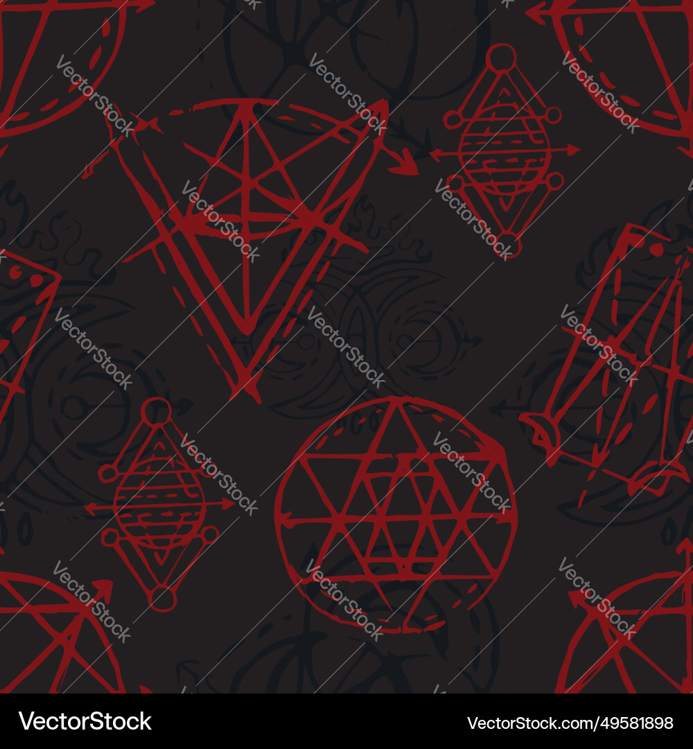 Seamless pattern with sacred geometry elements Seamless pattern with sacred geometry elements vector image