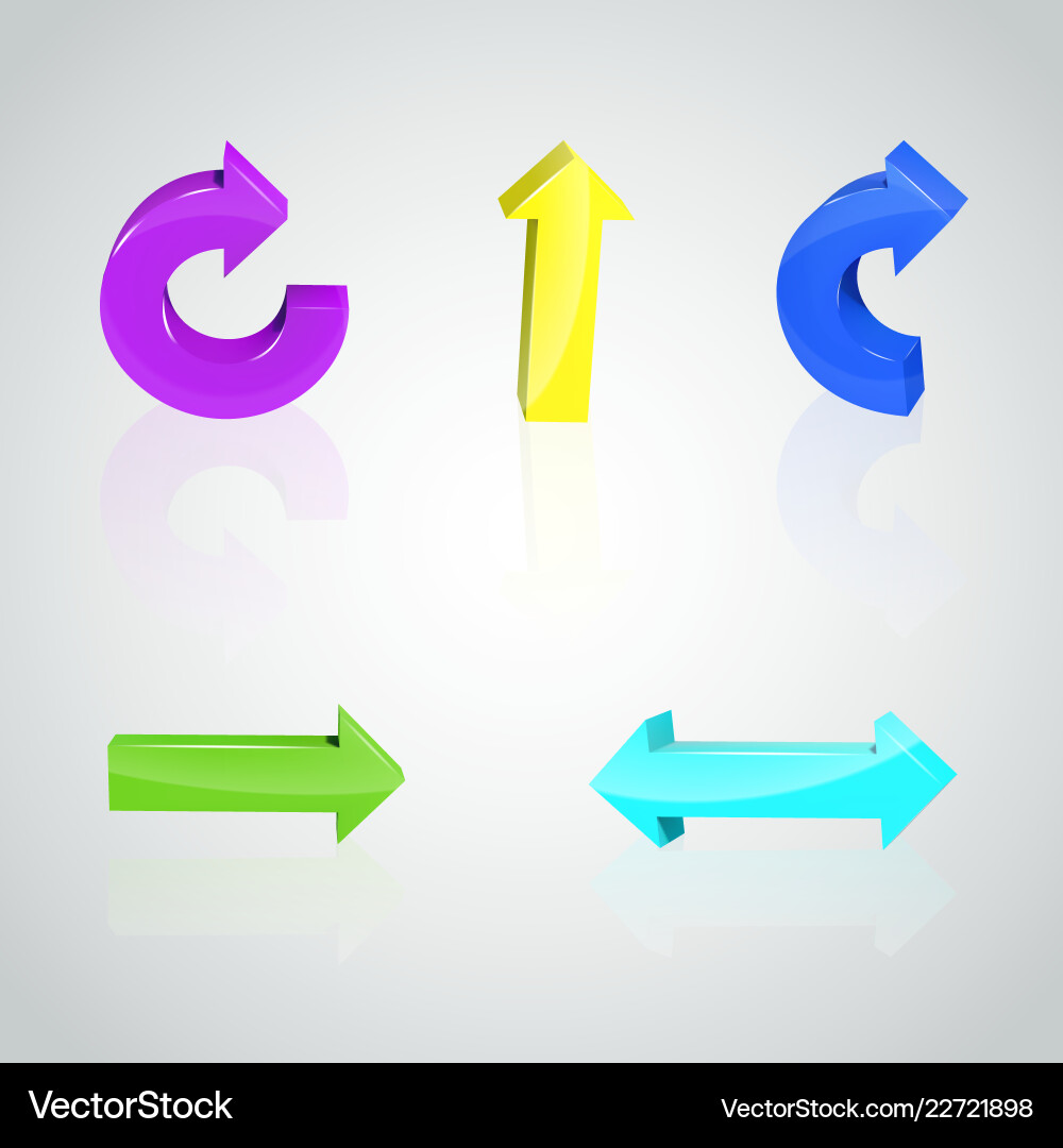 Set of color arrows Set of color arrows vector image