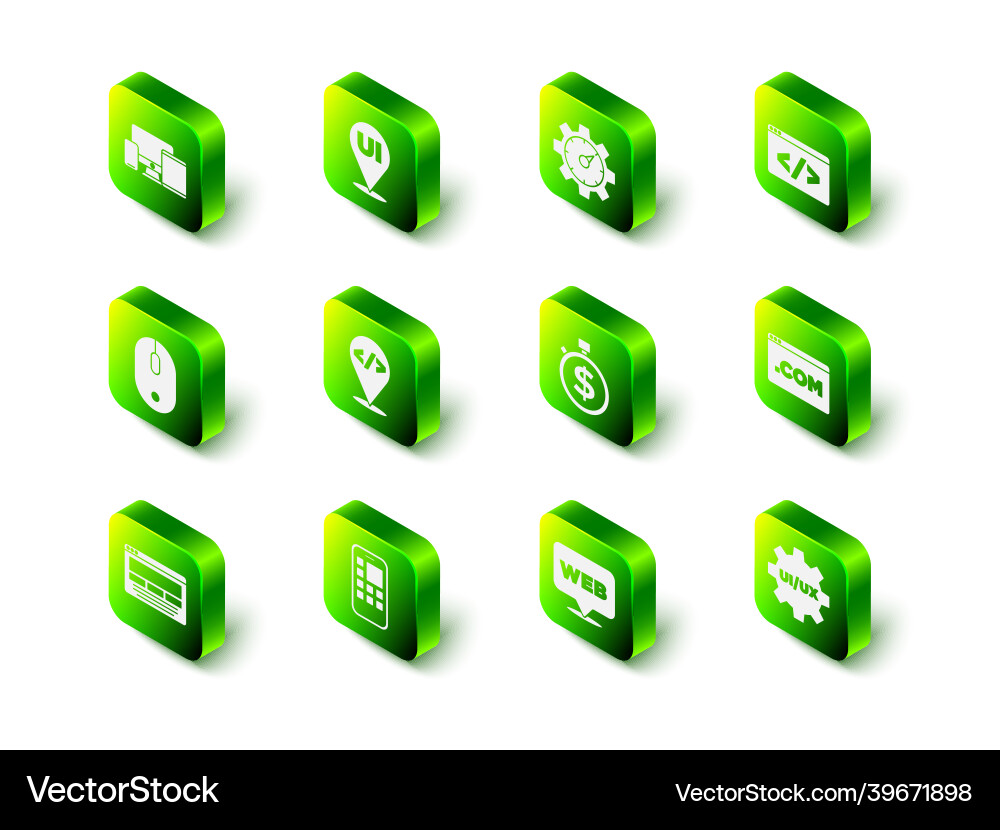 Set ui or ux design website statistic front end Set ui or ux design website statistic front end vector image