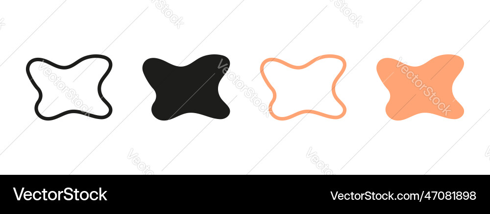Simple irregular smooth black and color form Simple irregular smooth black and color form vector image