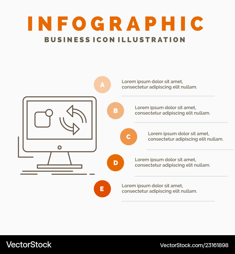 Update app application install sync infographics Update app application install sync infographics vector image