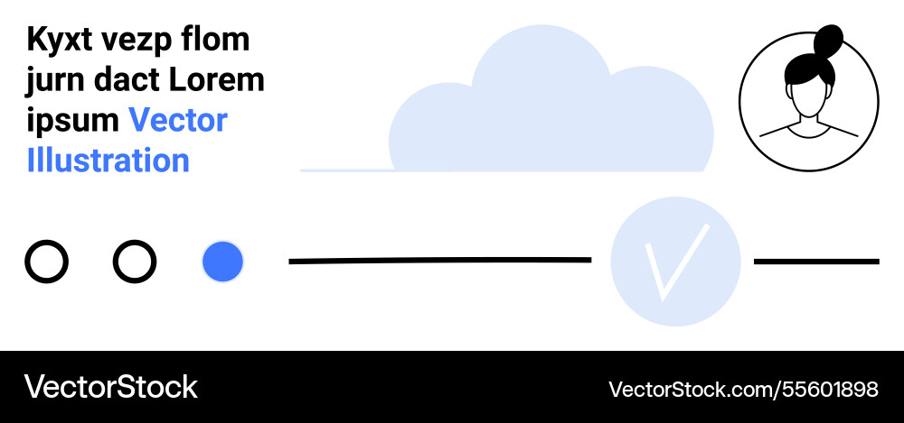 User profile interface with cloud and selection User profile interface with cloud and selection vector image