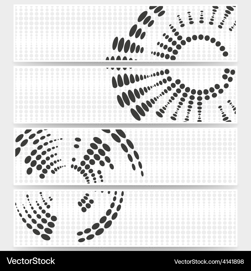 Web banners set of header layout templates circle Vector Image