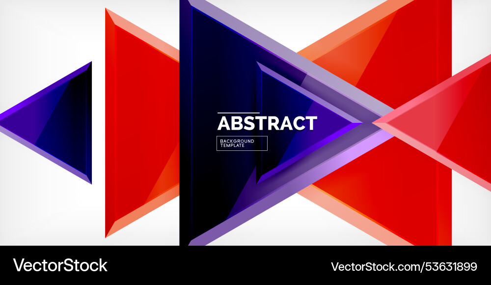 Abstract background - colorful triangles with 3d Abstract background - colorful triangles with 3d Vector Image