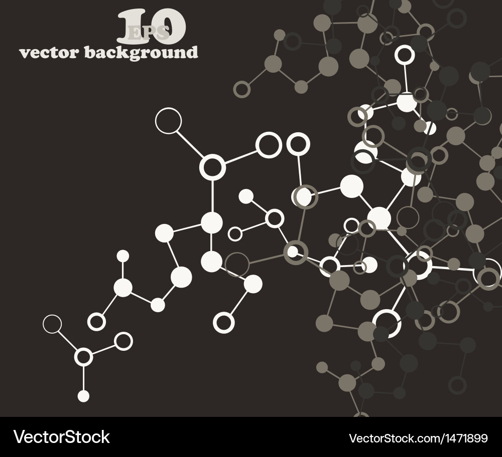 Abstract molecular structure background vector image