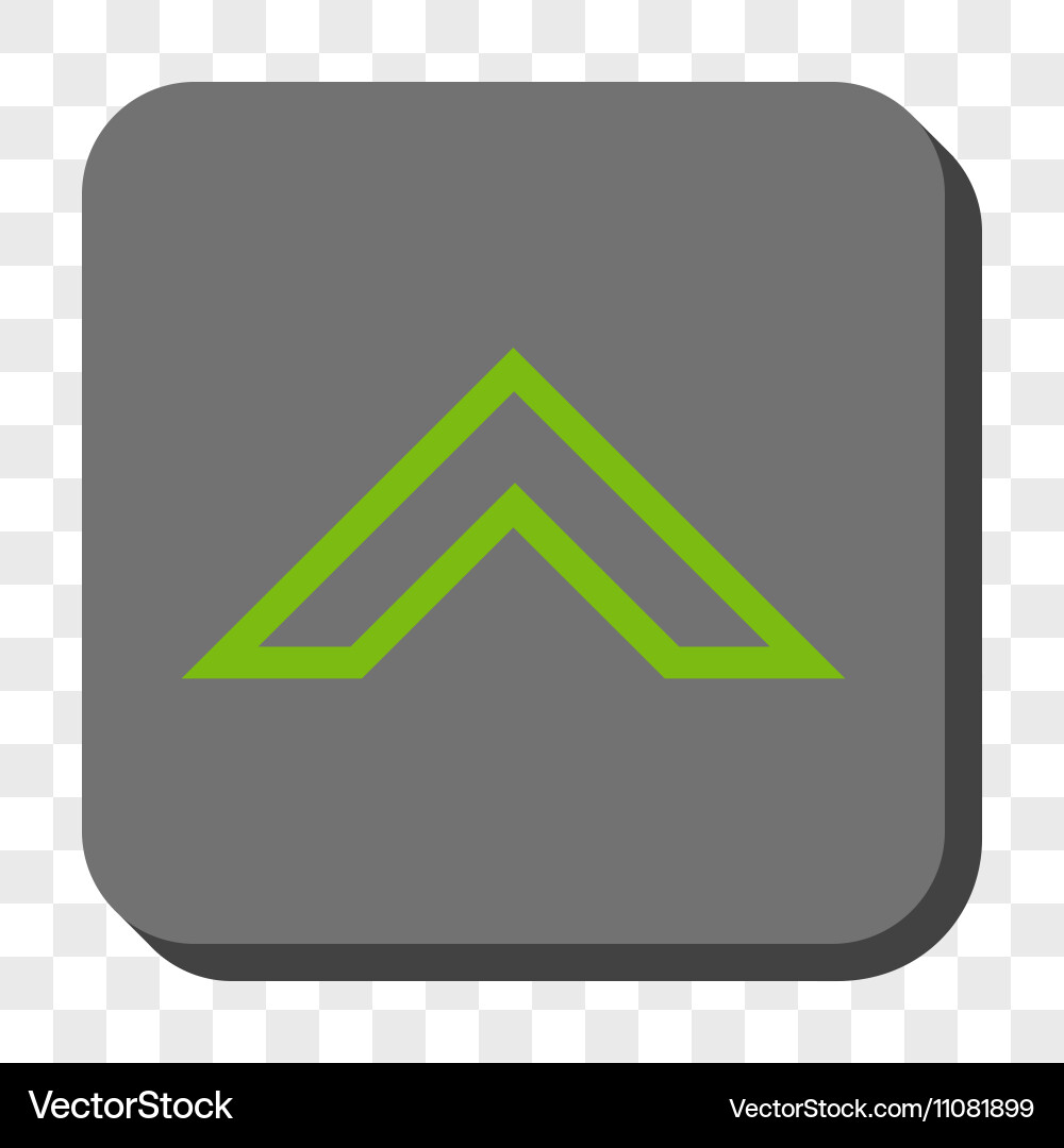 Arrowhead up rounded square button vector image