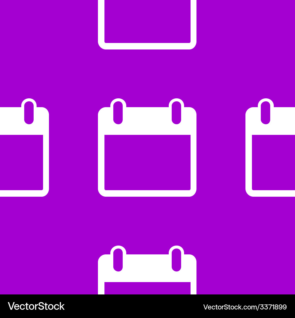 Calendar web icon flat design seamless pattern Vector Image