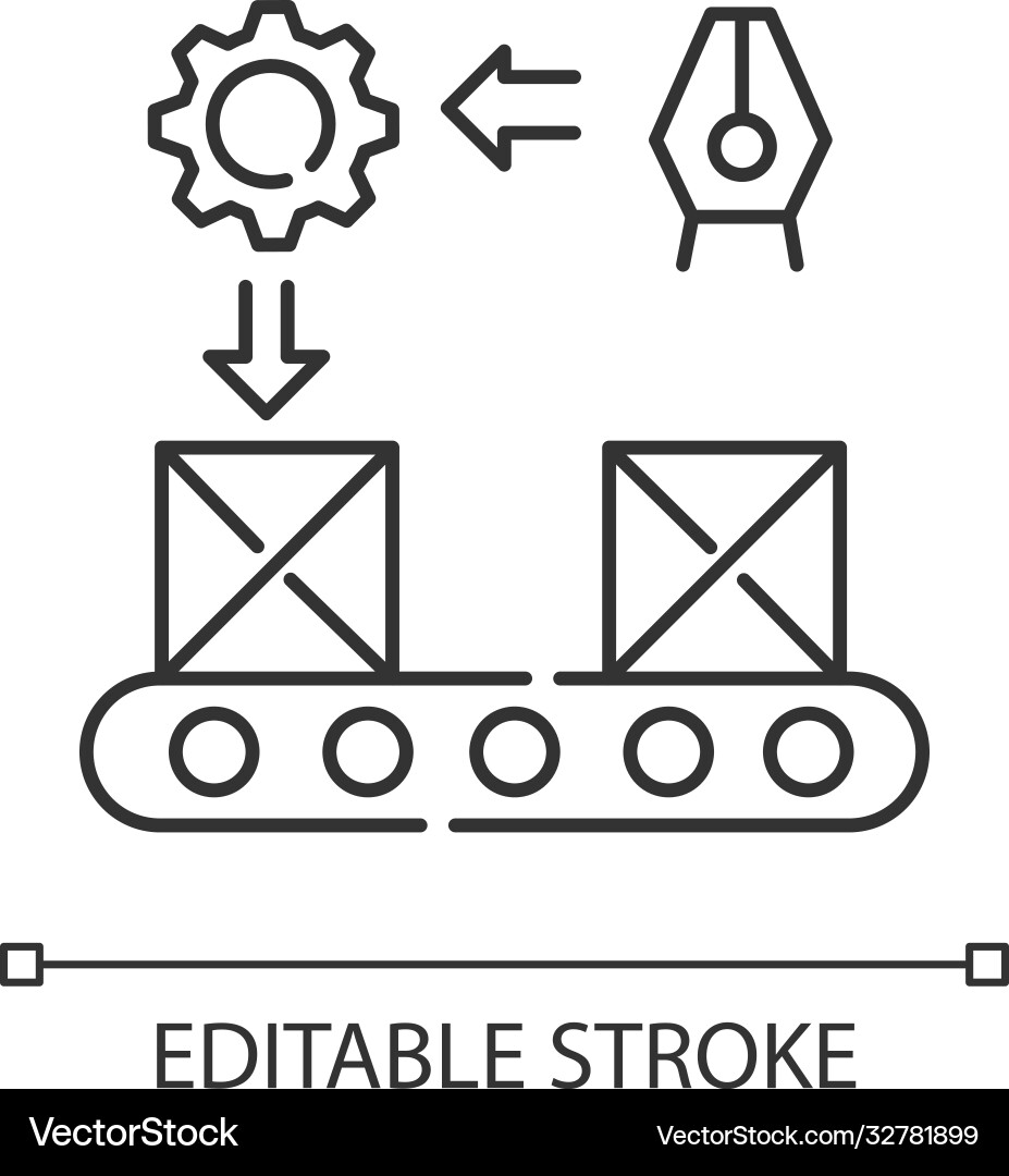 Continuous flow pixel perfect linear icon Continuous flow pixel perfect linear icon vector image