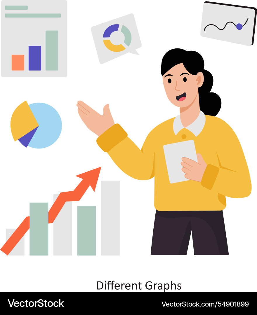 Different graphs eps 10 file Vector Image