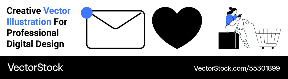 Digital design elements with envelope icon heart Digital design elements with envelope icon heart vector image