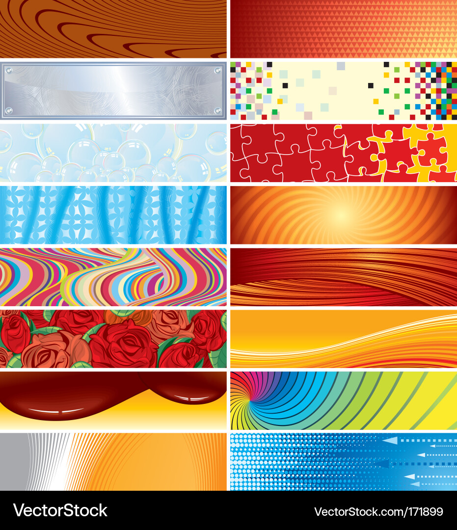 Dynamic Banners & Patterns vector image