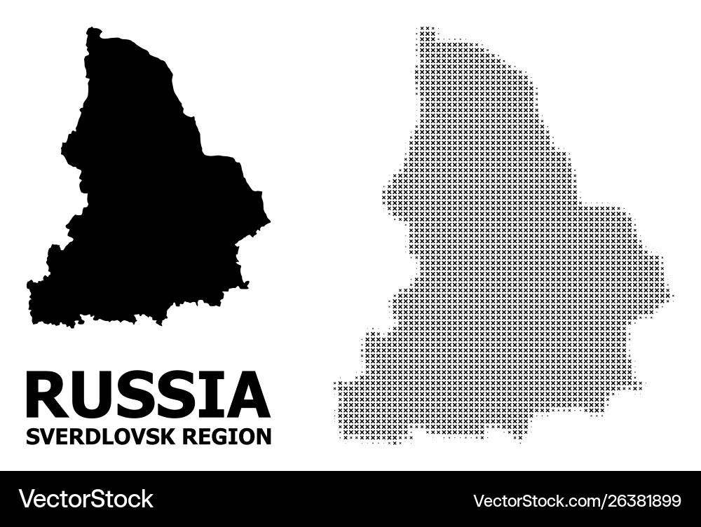 Halftone pattern and solid map Vector Image