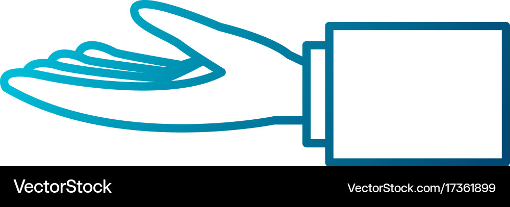 Hand with palm open Vector Image