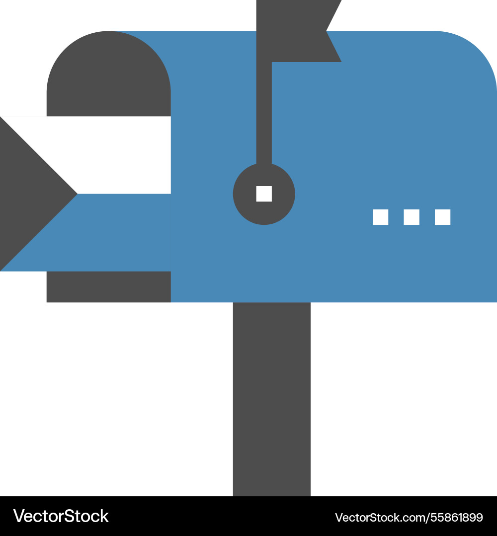 Inbox message flat web icon concept vector image