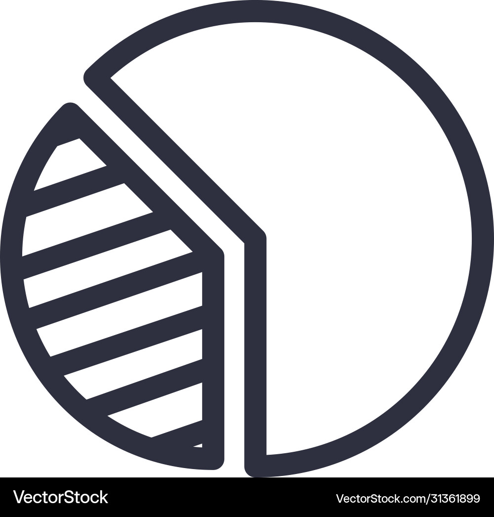 Infographic pie chart line style icon Vector Image