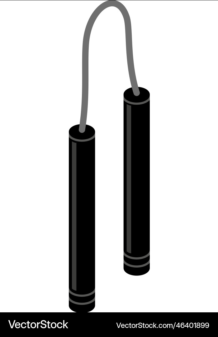 Isometrisches Nonnenchaku-Symbol Isometrisches Nonnenchaku-Symbol vektorbild