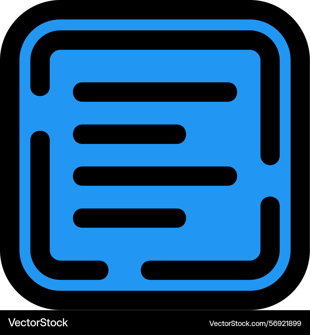 Left allignment icon design Vector Image