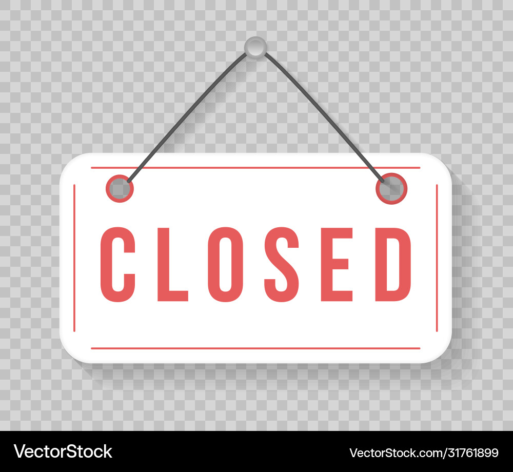 Open closed sign Royalty Free Vector Image - VectorStock