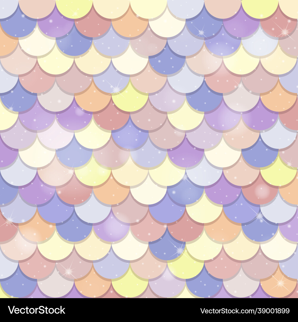 Pastel mermaid scales seamless pattern Pastel mermaid scales seamless pattern vector image